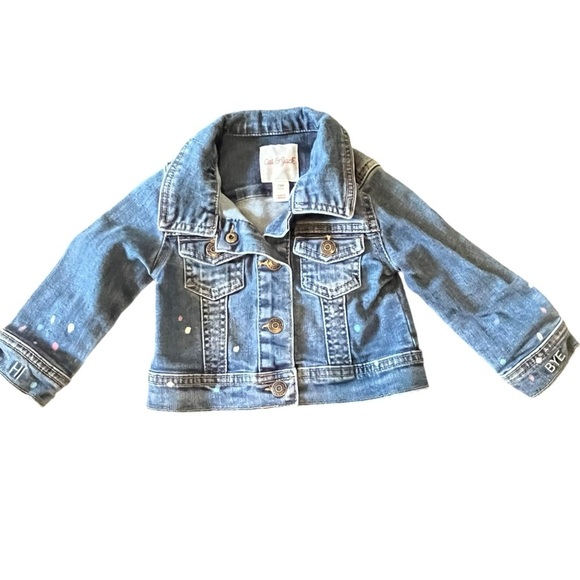 Baby's first Jean jacket by Cat and Jack. Size 12 months #behappy #jeanjacket - Picture 1 of 3